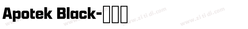 Apotek Black字体转换